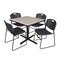 Cain Cain Square Table & Chair Set, Wood, Metal, Polypropylene Top TB4242PL44BK - alternate 1